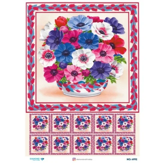 4992 Diamond Pirinç Dekopaj Kağıdı 30x42cm 4992 Diamond Pirinç Dekopaj Kağıdı 30x42cm