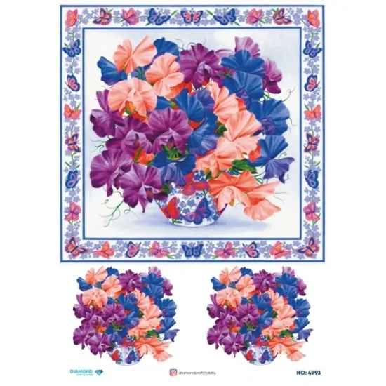 4993 Diamond Pirinç Dekopaj Kağıdı 30x42cm 4993 Diamond Pirinç Dekopaj Kağıdı 30x42cm