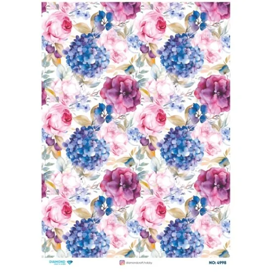 4998 Diamond Pirinç Dekopaj Kağıdı 30x42cm 4998 Diamond Pirinç Dekopaj Kağıdı 30x42cm