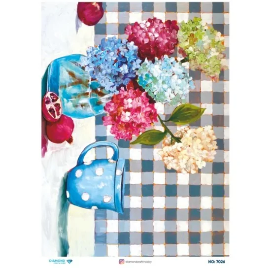 7026 Diamond Pirinç Dekopaj Kağıdı 30x42cm 7026 Diamond Pirinç Dekopaj Kağıdı 30x42cm