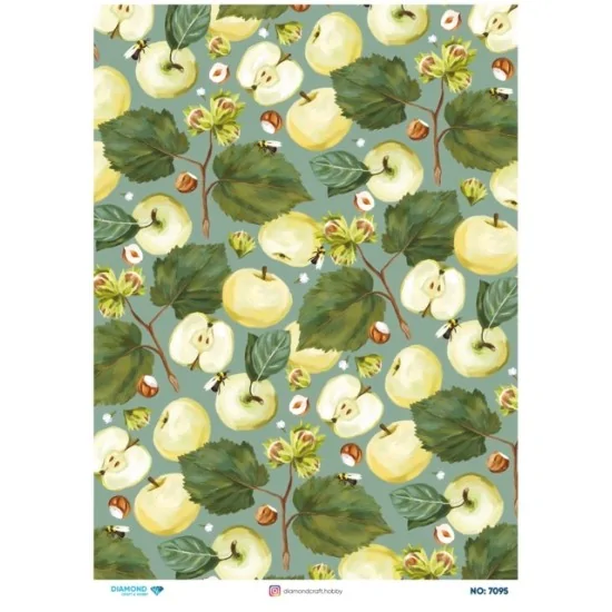 7095 Diamond Pirinç Dekopaj Kağıdı 30x42cm 7095 Diamond Pirinç Dekopaj Kağıdı 30x42cm