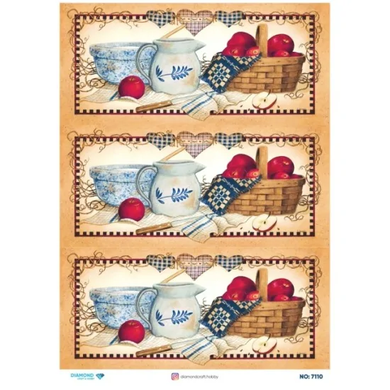7110 Diamond Pirinç Dekopaj Kağıdı 30x42cm 7110 Diamond Pirinç Dekopaj Kağıdı 30x42cm