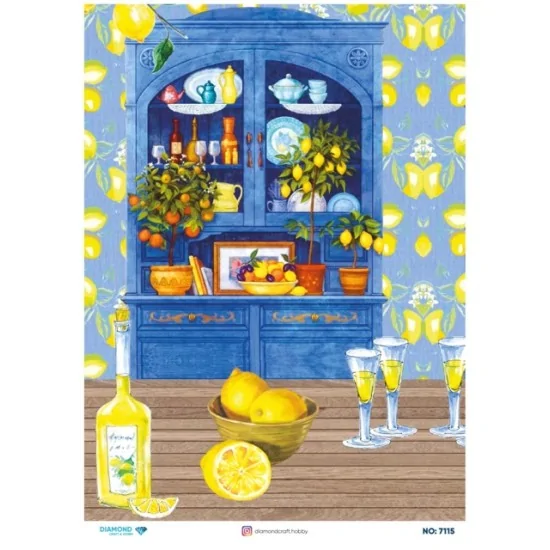 7115 Diamond Pirinç Dekopaj Kağıdı 30x42cm 7115 Diamond Pirinç Dekopaj Kağıdı 30x42cm