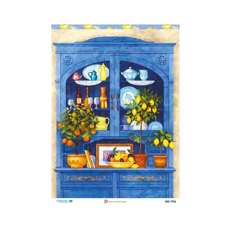 7116 Diamond Pirinç Dekopaj Kağıdı 30x42cm