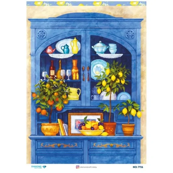 7116 Diamond Pirinç Dekopaj Kağıdı 30x42cm