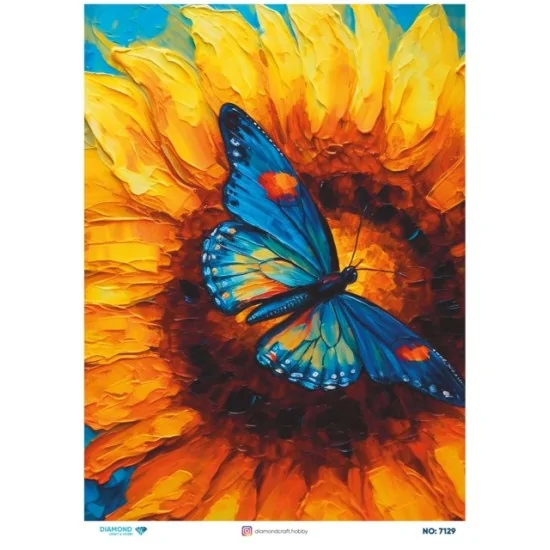 7129 Diamond Pirinç Dekopaj Kağıdı 30x42cm 7129 Diamond Pirinç Dekopaj Kağıdı 30x42cm