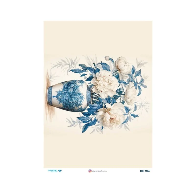 7166 Diamond Pirinç Dekopaj Kağıdı 30x42cm