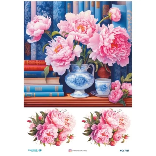 7169 Diamond Pirinç Dekopaj Kağıdı 30x42cm 7169 Diamond Pirinç Dekopaj Kağıdı 30x42cm