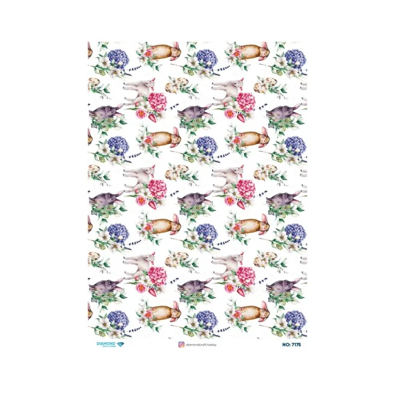 7175 Diamond Pirinç Dekopaj Kağıdı 30x42cm