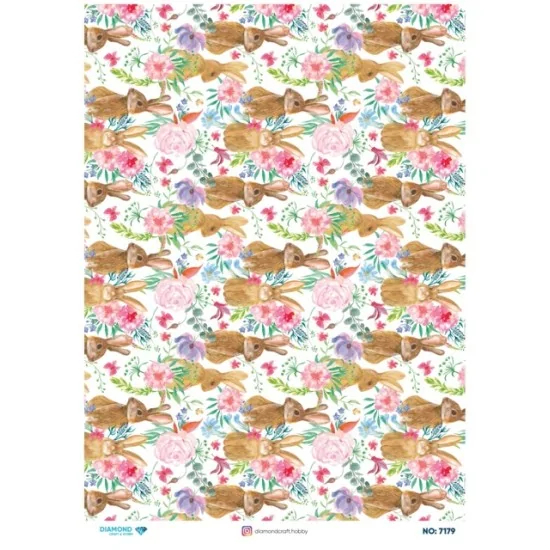 7179 Diamond Pirinç Dekopaj Kağıdı 30x42cm