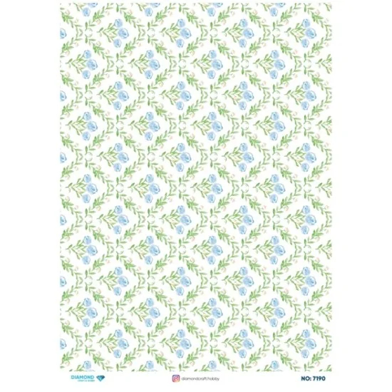 7190 Diamond Pirinç Dekopaj Kağıdı 30x42cm