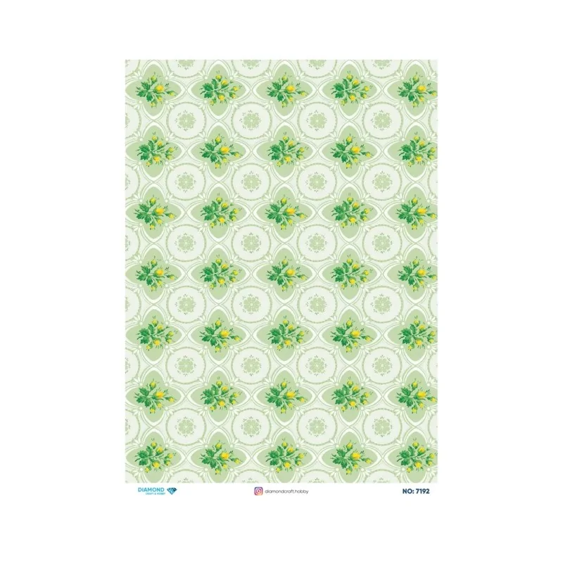 7192 Diamond Pirinç Dekopaj Kağıdı 30x42cm