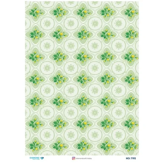 7192 Diamond Pirinç Dekopaj Kağıdı 30x42cm 7192 Diamond Pirinç Dekopaj Kağıdı 30x42cm