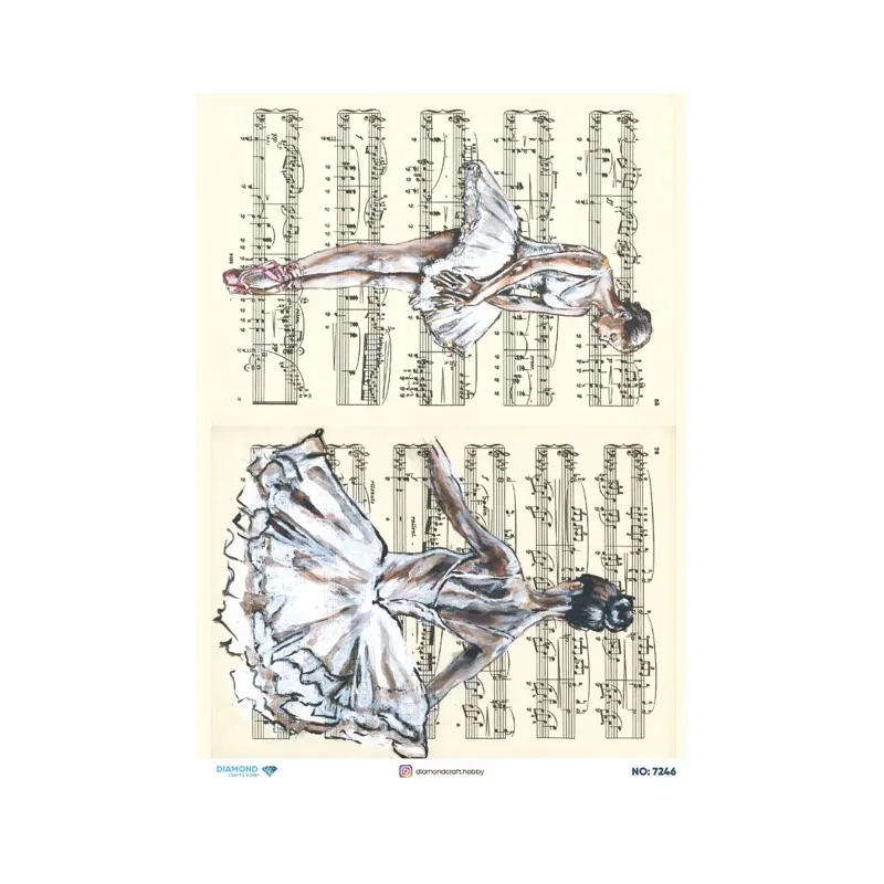 7246 Diamond Pirinç Dekopaj Kağıdı 30x42cm