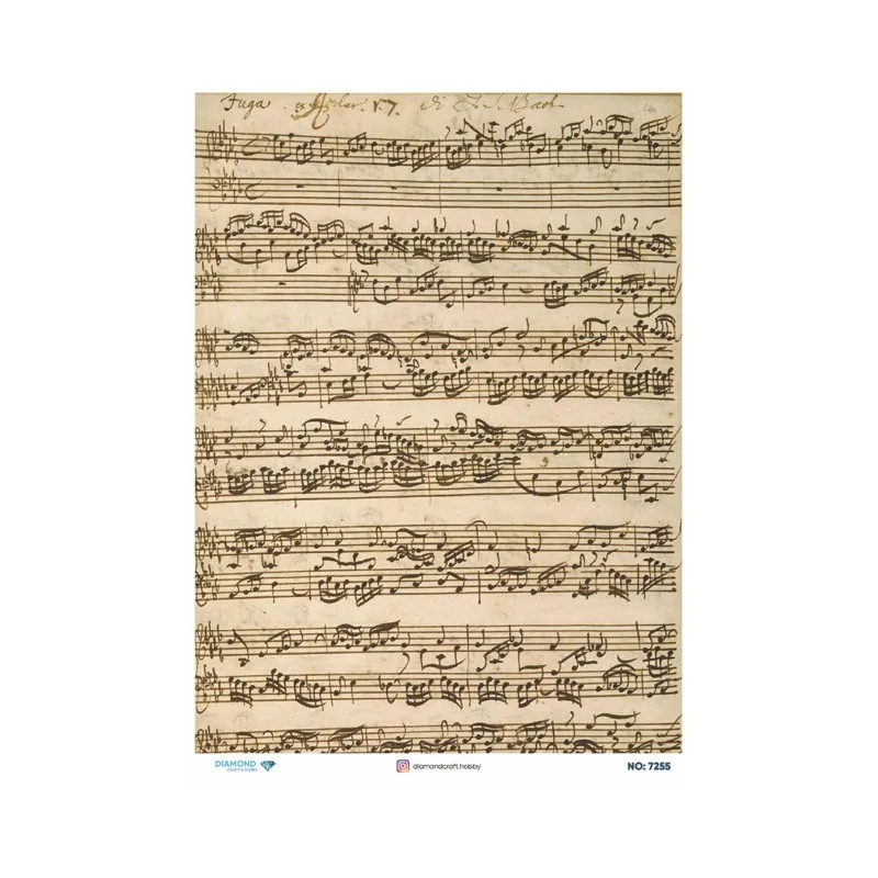 7255 Diamond Pirinç Dekopaj Kağıdı 30x42cm