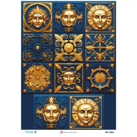 7264 Diamond Pirinç Dekopaj Kağıdı 30x42cm