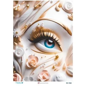 7268 Diamond Pirinç Dekopaj Kağıdı 30x42cm