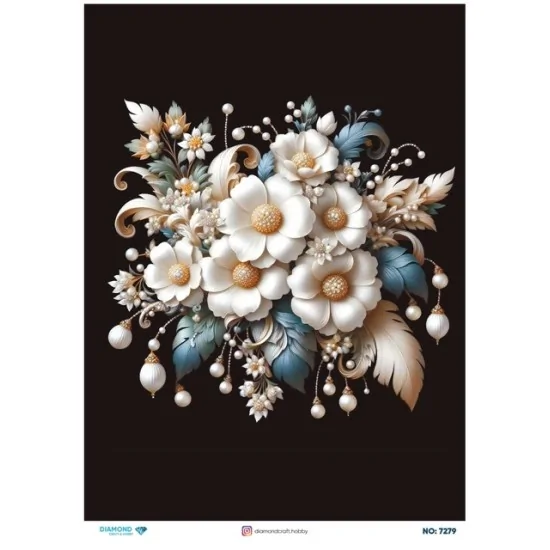 7279 Diamond Pirinç Dekopaj Kağıdı 30x42cm 7279 Diamond Pirinç Dekopaj Kağıdı 30x42cm
