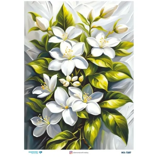 7287 Diamond Pirinç Dekopaj Kağıdı 30x42cm 7287 Diamond Pirinç Dekopaj Kağıdı 30x42cm