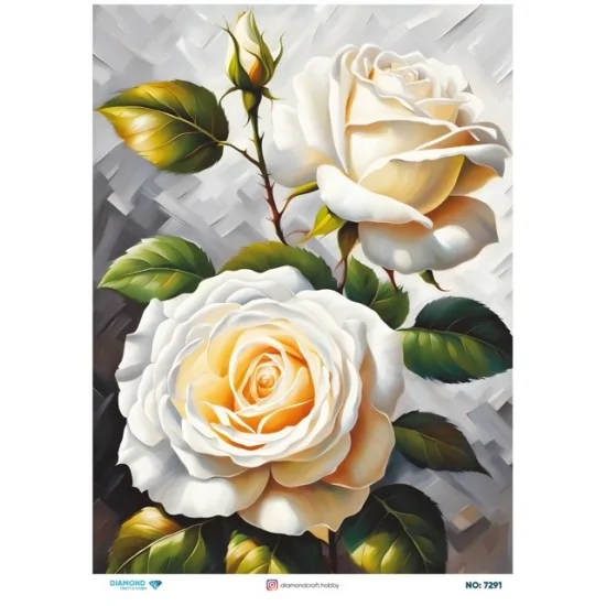 7291 Diamond Pirinç Dekopaj Kağıdı 30x42cm 7291 Diamond Pirinç Dekopaj Kağıdı 30x42cm