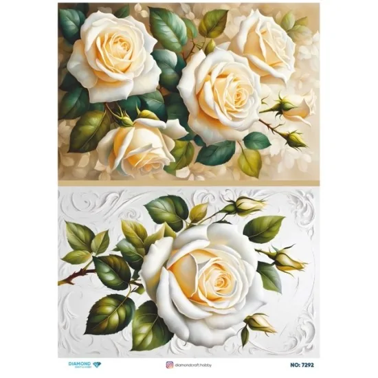 7292 Diamond Pirinç Dekopaj Kağıdı 30x42cm 7292 Diamond Pirinç Dekopaj Kağıdı 30x42cm