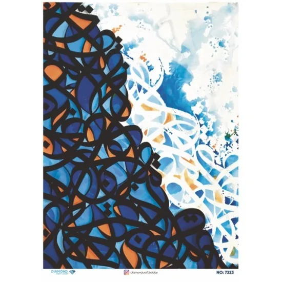 7323 Diamond Pirinç Dekopaj Kağıdı 30x42cm 7323 Diamond Pirinç Dekopaj Kağıdı 30x42cm