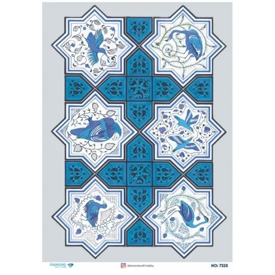 7325 Diamond Pirinç Dekopaj Kağıdı 30x42cm
