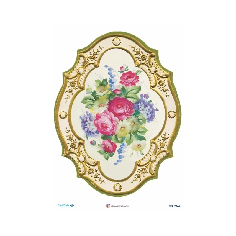 7362 Diamond Pirinç Dekopaj Kağıdı 30x42cm