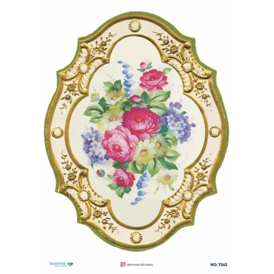 7362 Diamond Pirinç Dekopaj Kağıdı 30x42cm 7362 Diamond Pirinç Dekopaj Kağıdı 30x42cm
