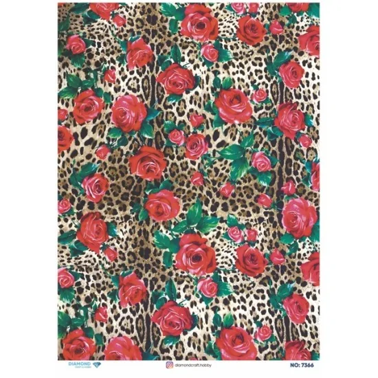 7366 Diamond Pirinç Dekopaj Kağıdı 30x42cm