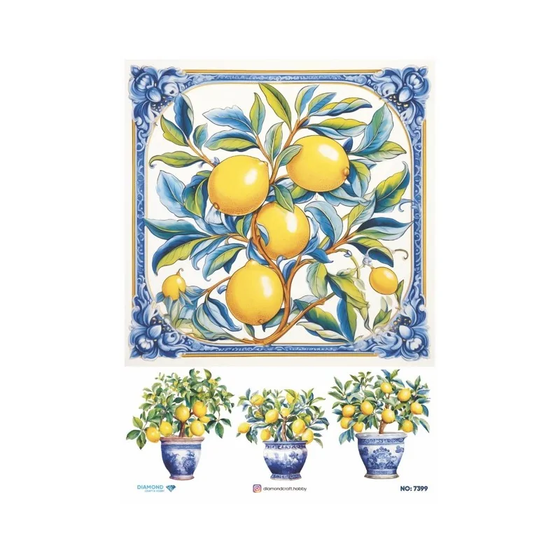 7399 Diamond Pirinç Dekopaj Kağıdı 30x42cm