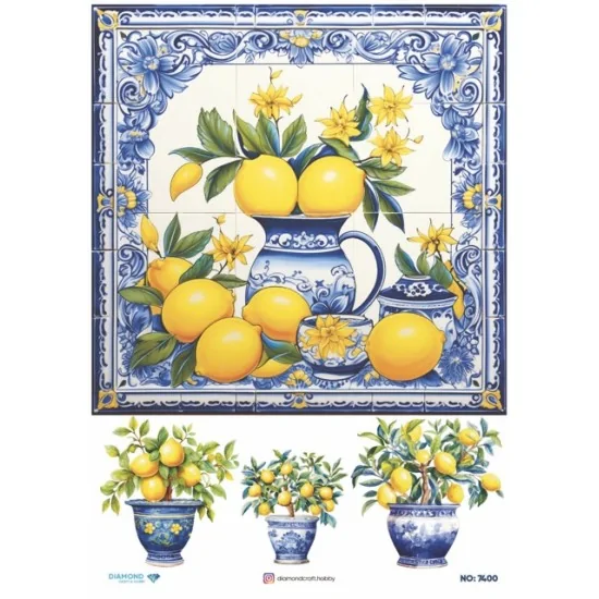 7400 Diamond Pirinç Dekopaj Kağıdı 30x42cm 7400 Diamond Pirinç Dekopaj Kağıdı 30x42cm