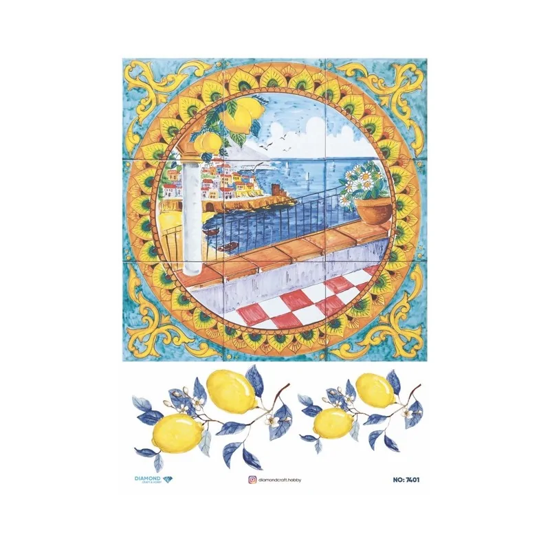 7401 Diamond Pirinç Dekopaj Kağıdı 30x42cm