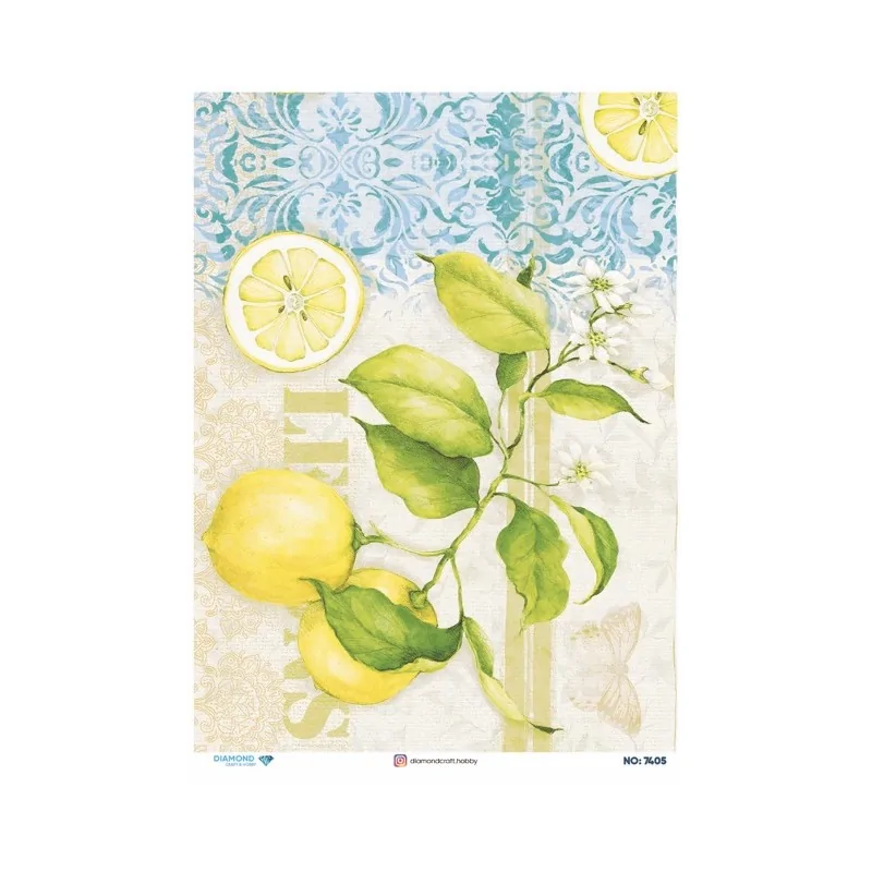 7405 Diamond Pirinç Dekopaj Kağıdı 30x42cm