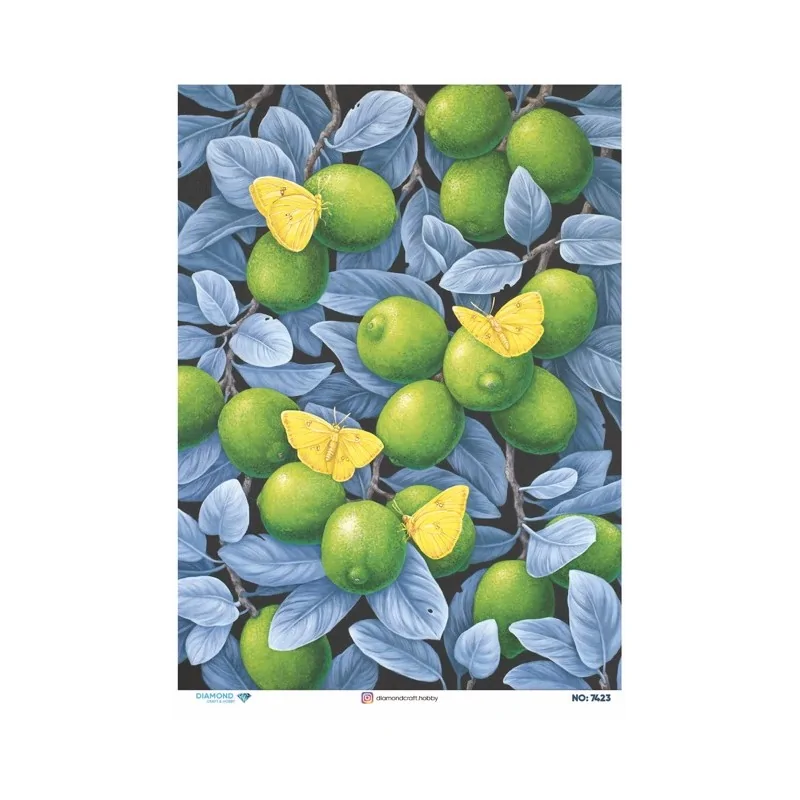 7423 Diamond Pirinç Dekopaj Kağıdı 30x42cm