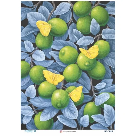 7423 Diamond Pirinç Dekopaj Kağıdı 30x42cm 7423 Diamond Pirinç Dekopaj Kağıdı 30x42cm