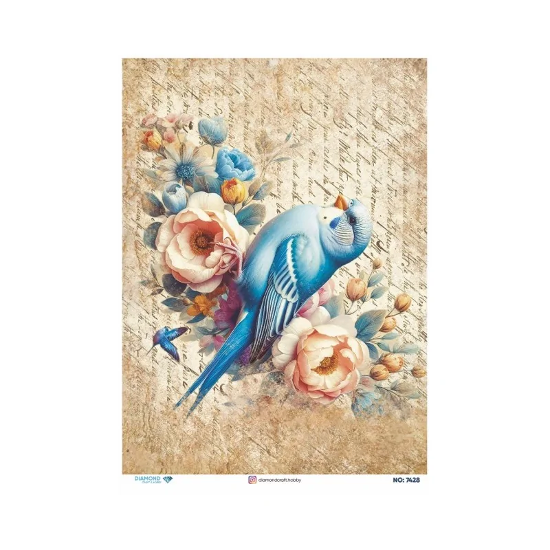 7428 Diamond Pirinç Dekopaj Kağıdı 30x42cm