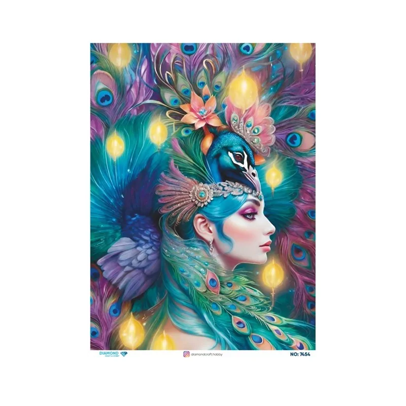 7454 Diamond Pirinç Dekopaj Kağıdı 30x42cm