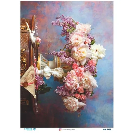 7472 Diamond Pirinç Dekopaj Kağıdı 30x42cm 7472 Diamond Pirinç Dekopaj Kağıdı 30x42cm