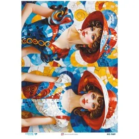 7489 Diamond Pirinç Dekopaj Kağıdı 30x42cm