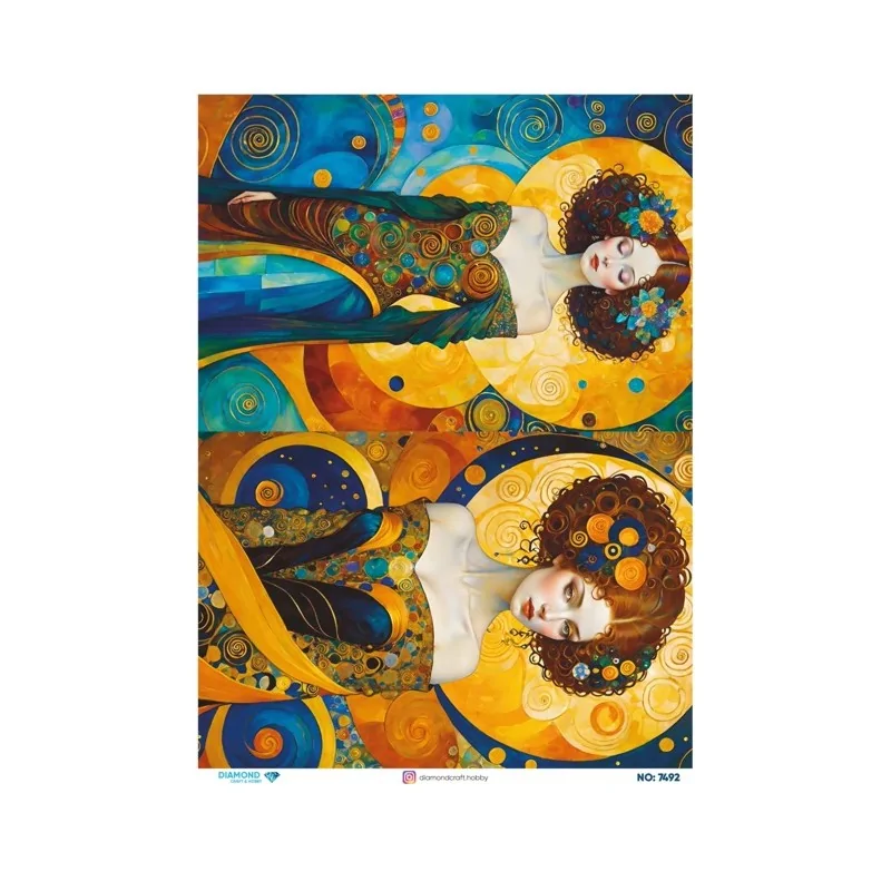 7492 Diamond Pirinç Dekopaj Kağıdı 30x42cm