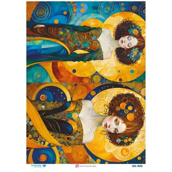 7492 Diamond Pirinç Dekopaj Kağıdı 30x42cm 7492 Diamond Pirinç Dekopaj Kağıdı 30x42cm