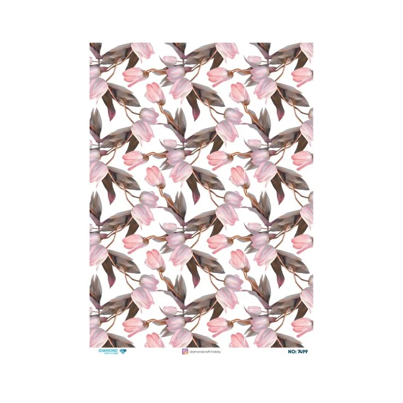 7499 Diamond Pirinç Dekopaj Kağıdı 30x42cm