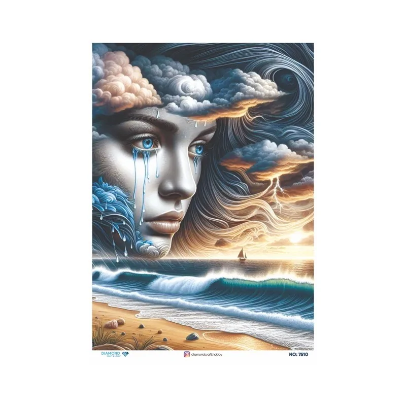 7510 Diamond Pirinç Dekopaj Kağıdı 30x42cm