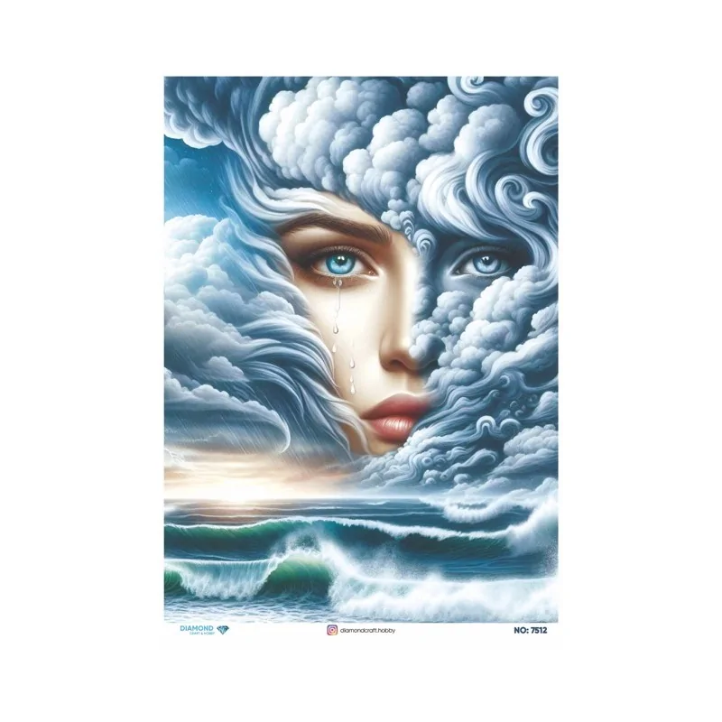 7512 Diamond Pirinç Dekopaj Kağıdı 30x42cm
