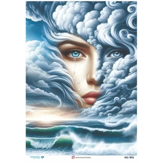 7512 Diamond Pirinç Dekopaj Kağıdı 30x42cm 7512 Diamond Pirinç Dekopaj Kağıdı 30x42cm
