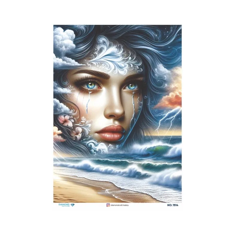 7514 Diamond Pirinç Dekopaj Kağıdı 30x42cm