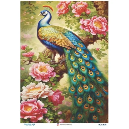 7520 Diamond Pirinç Dekopaj Kağıdı 30x42cm 7520 Diamond Pirinç Dekopaj Kağıdı 30x42cm
