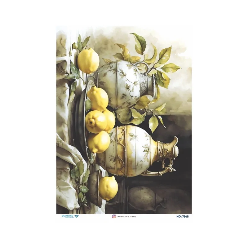 7548 Diamond Pirinç Dekopaj Kağıdı 30x42cm