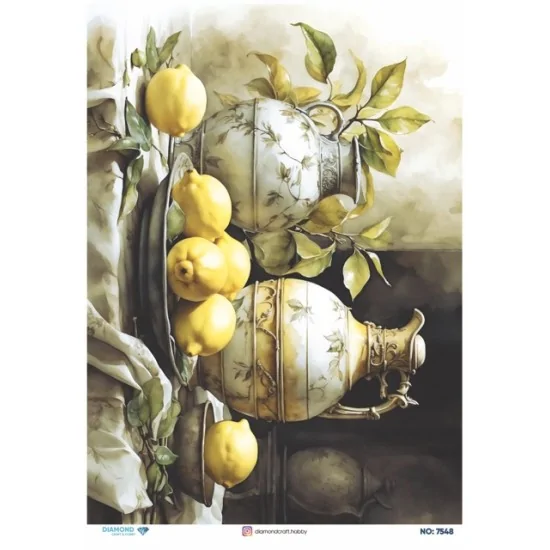 7548 Diamond Pirinç Dekopaj Kağıdı 30x42cm 7548 Diamond Pirinç Dekopaj Kağıdı 30x42cm